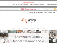 Tablet Screenshot of lightingbygregory.com